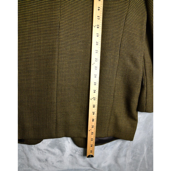 Joseph Abboud Blazer Men's 44L (44R) Brown Micro Check Sport Coat Jacket - Picture 10 of 11